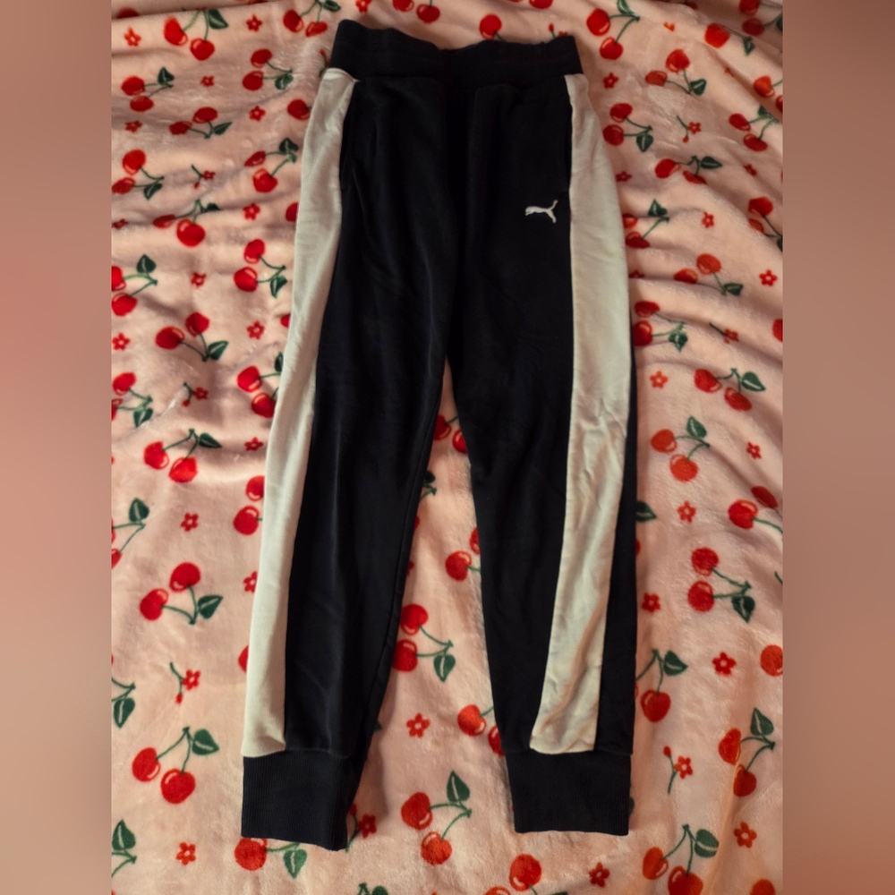Puma Black and White Joggers